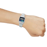 Casio Silver Future Retro Style Unisex Multifunction Digital Watch A120WE-1A