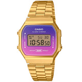 Casio Gold/Purple-Pink Gradient Retro Style Unisex Digital Watch A168WERG-2A