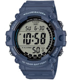 Casio Blue Men's Dual Time 100m Multifunction Digital Sports Watch AE-1500WH-2A