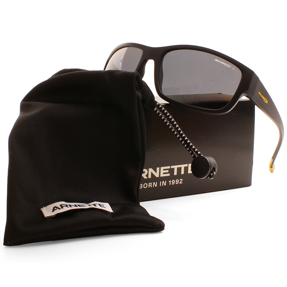 Arnette Bushwick Matte Black/Dark Grey Men's Polarised Sunglasses AN4256 01/81