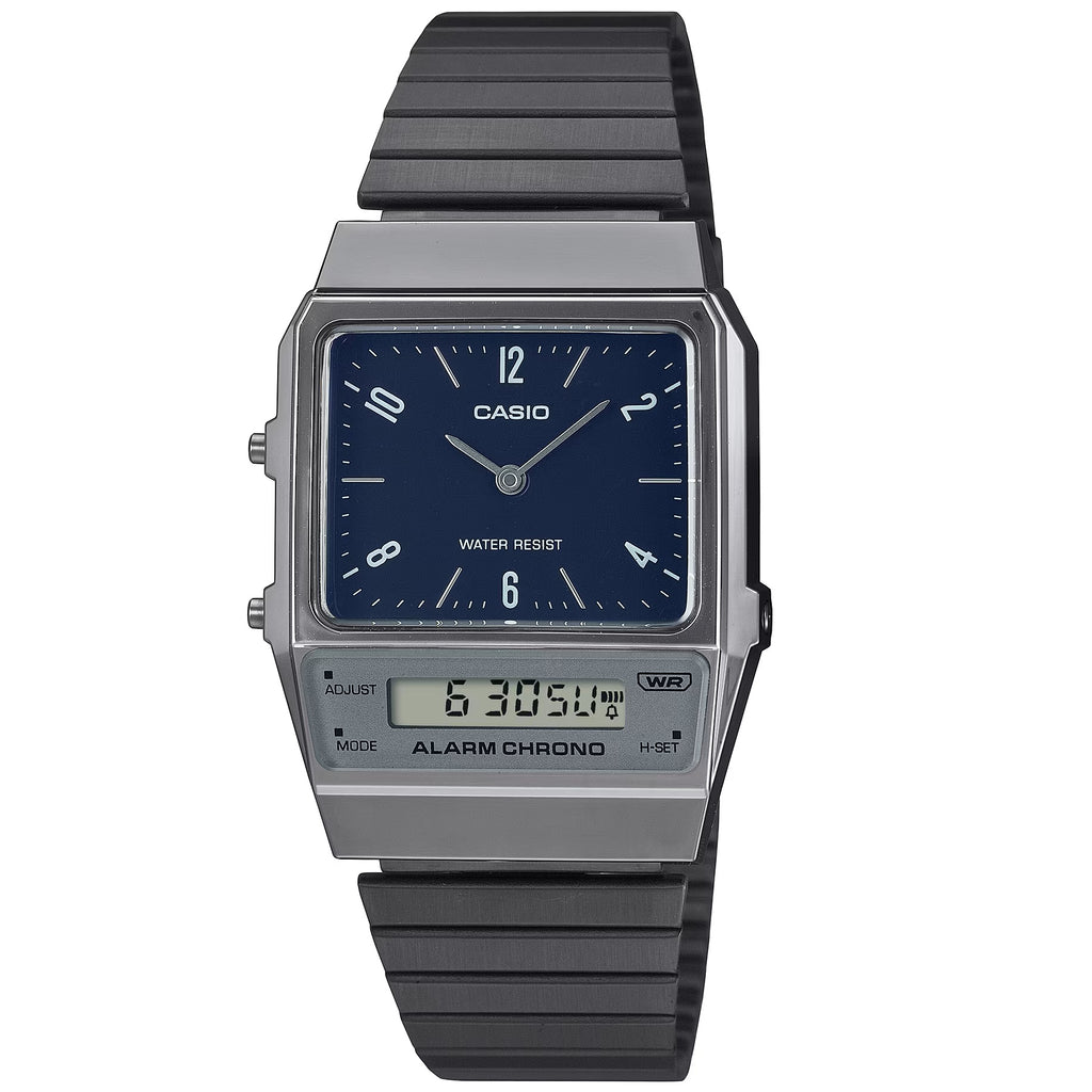 Casio Grey/Dark Blue Unisex Digital-Analog Dual Time Watch AQ-800EB-2A