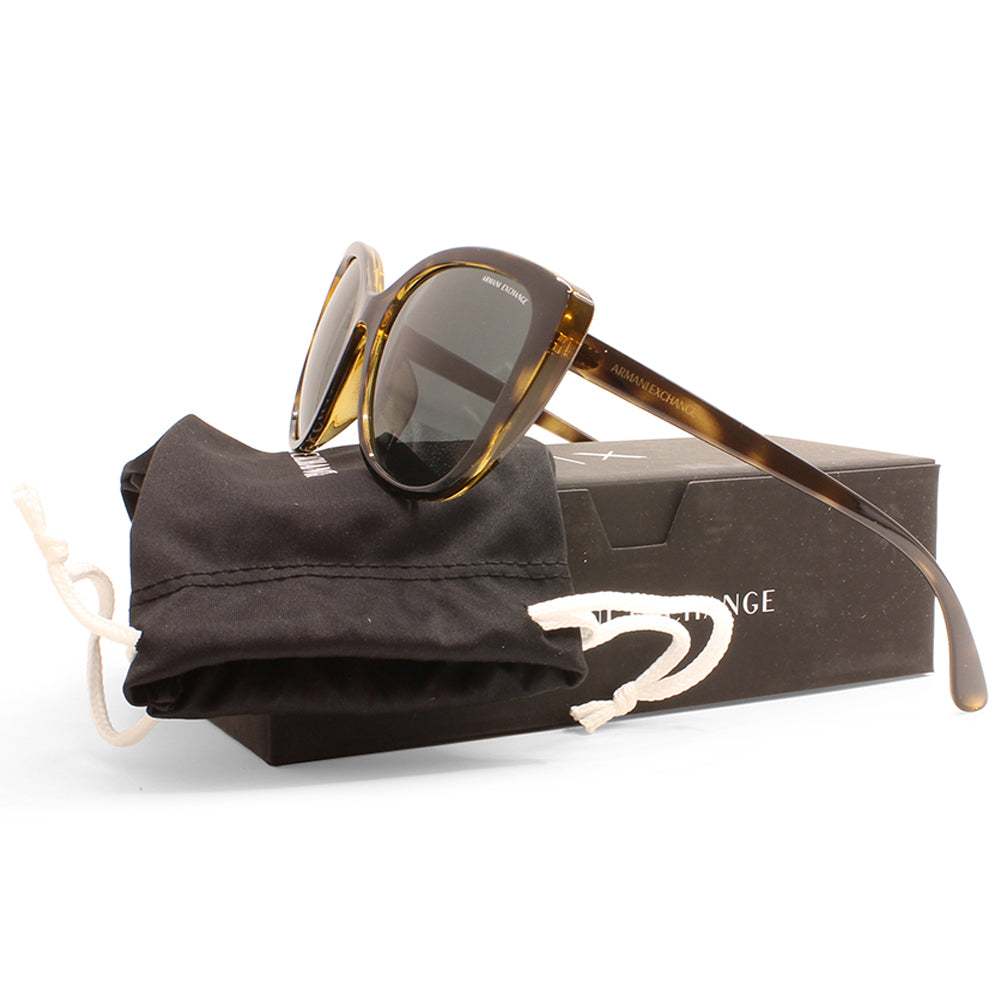 Armani Exchange Shiny Havana/Grey Women's Designer Sunglasses AX4111SU