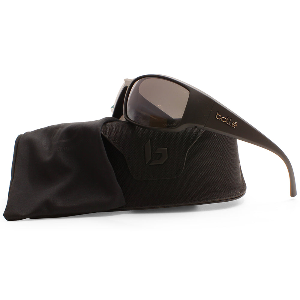 Bolle King Matte Black/Volt+ Gun Polarised Men's Sunglasses