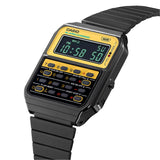 Casio Yellow/Grey Heritage Colours Retro Unisex Calculator Watch CA-500WEGG-9B