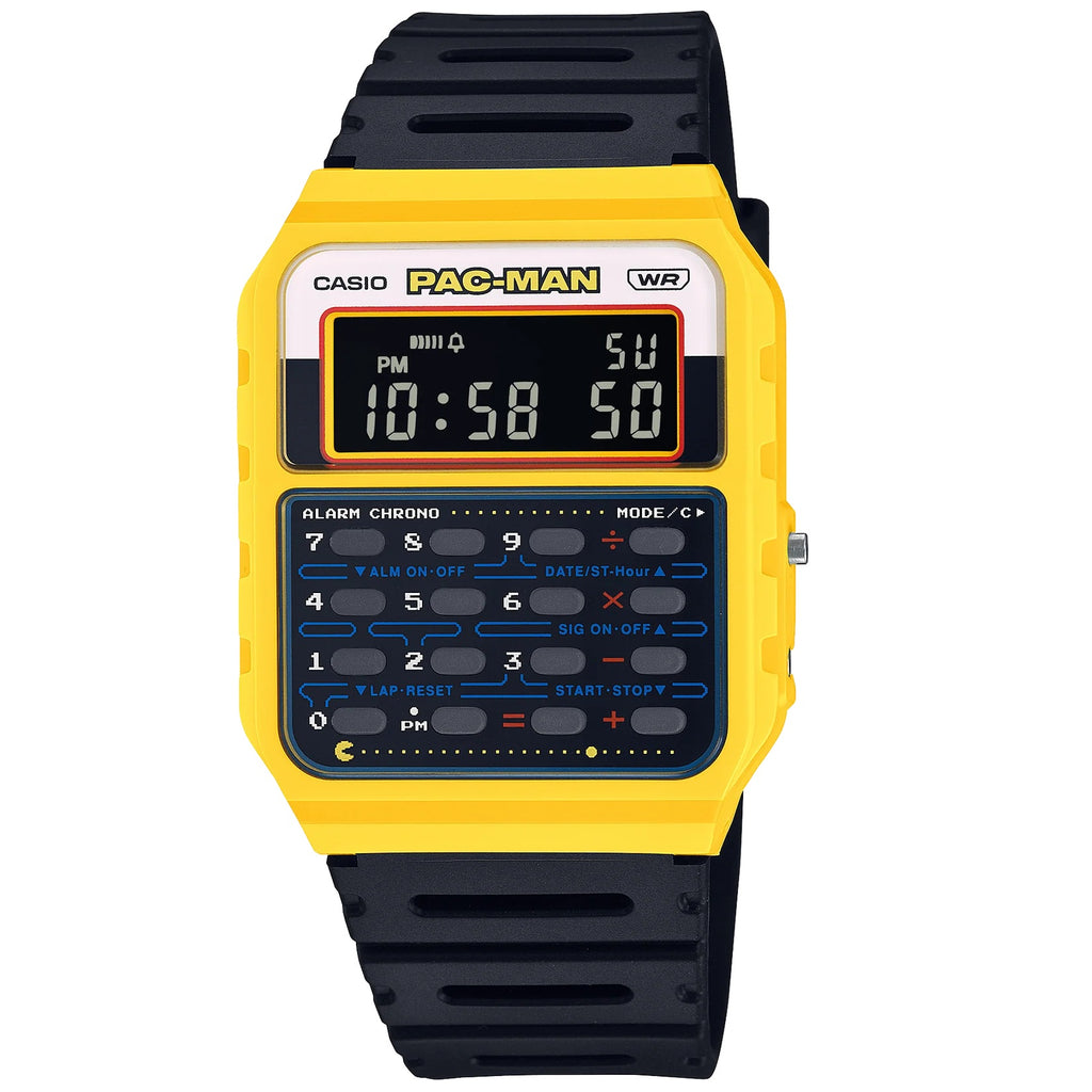 Casio Pac-Man 45th Anniversary Unisex Digital Calculator Watch CA-53WPC-1B