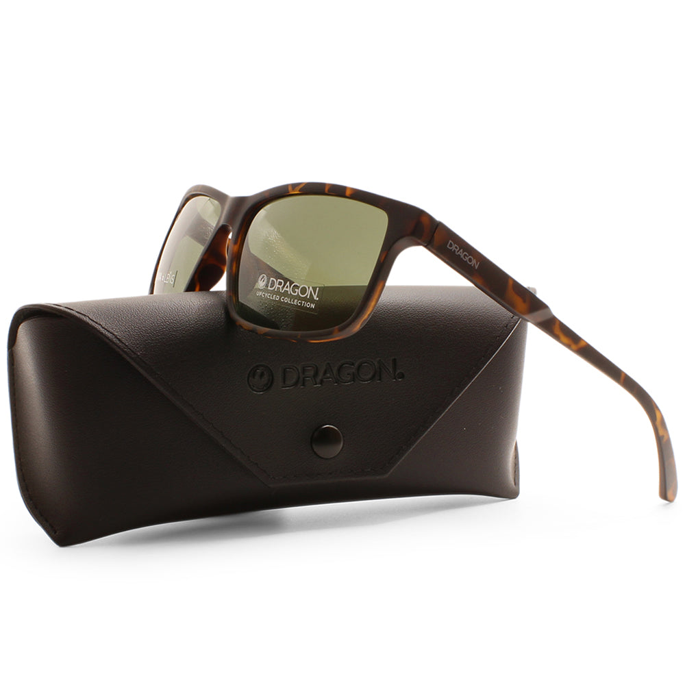 Dragon Count LL Havana/Brown Men's Rectangular Designer Sunglasses
