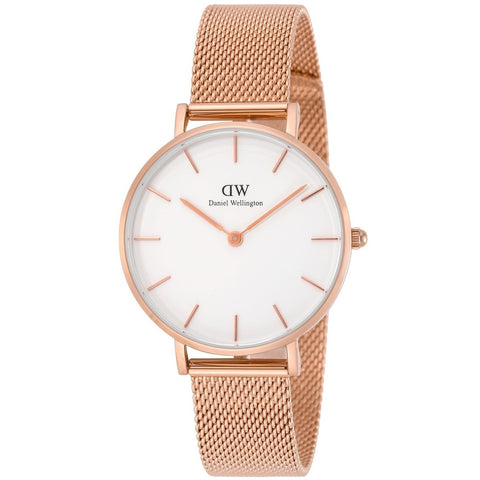 Daniel Wellington Petite Melrose Rose Gold/White 32mm Women's Watch DW00100163