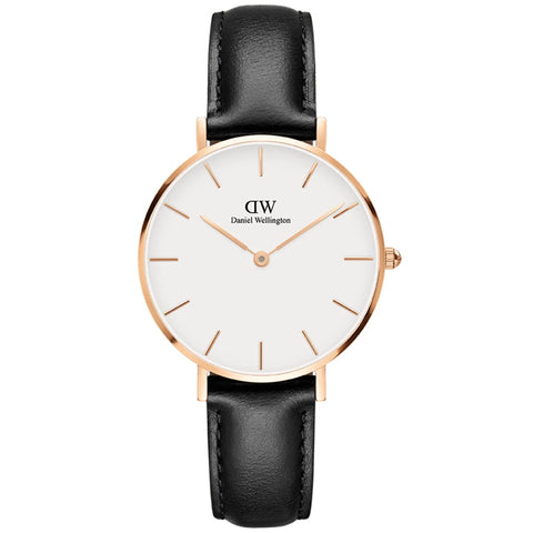 Daniel Wellington Petite Sheffield Black/White Ladies Analog Watch DW00100230