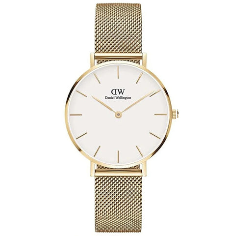 Daniel Wellington Petite Evergold Gold/White Dial Ladies Analog Watch DW00100348
