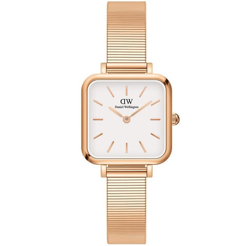 Daniel Wellington Quadro Studio Rose Gold/White Ladies Analog Watch DW00100517