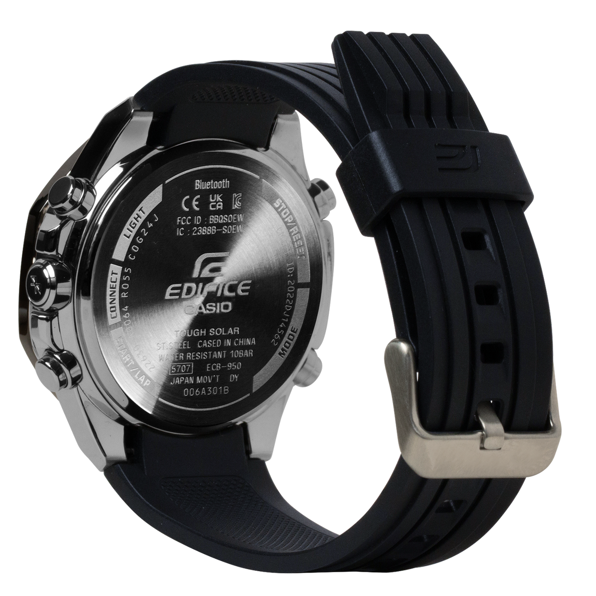 Edifice Black/Silver Solar Bluetooth Digital Analog Men's Watch ECB-950MP-1A