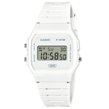 Casio All White Vintage Retro Style Unisex Multifunction Digital Watch F-91WB-7A