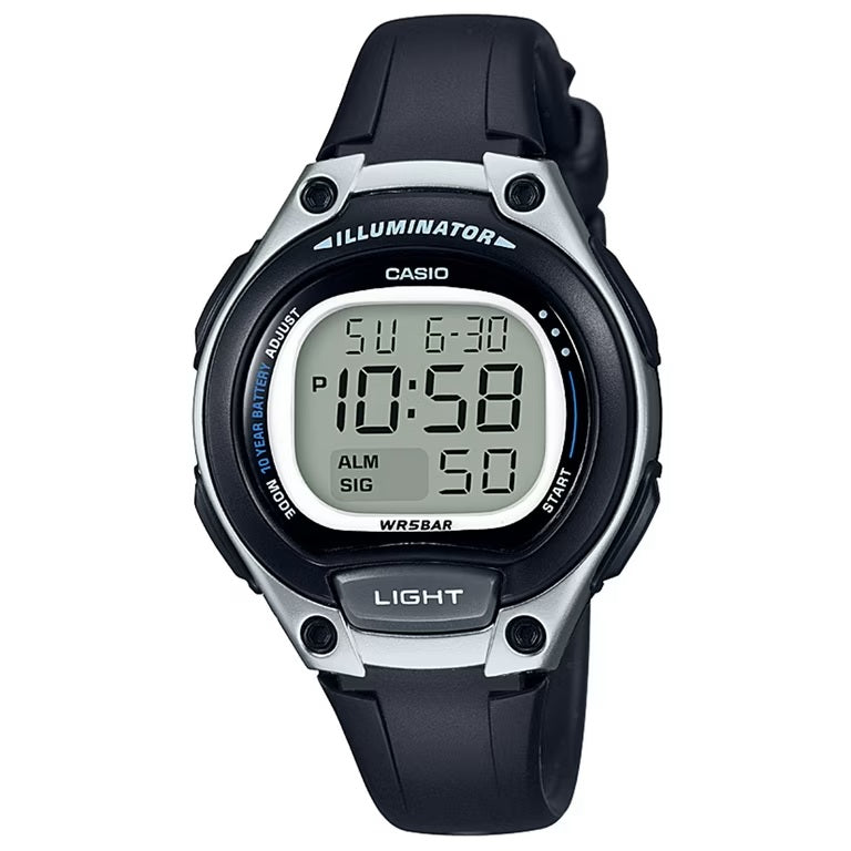 Casio Black/Silver Women’s or Kid's 50m Digital Sports Watch LW-203-1A
