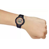 Casio Black/Gold 100m Unisex Digital Sports Runners Watch LWS-1200H-1A