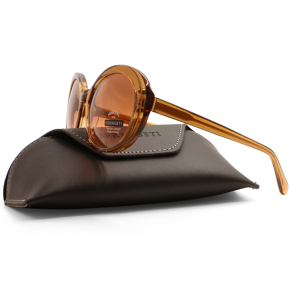 Serengeti Bacall Shiny Crystal Brown/Mineral Drivers Gradient Women's Sunglasses