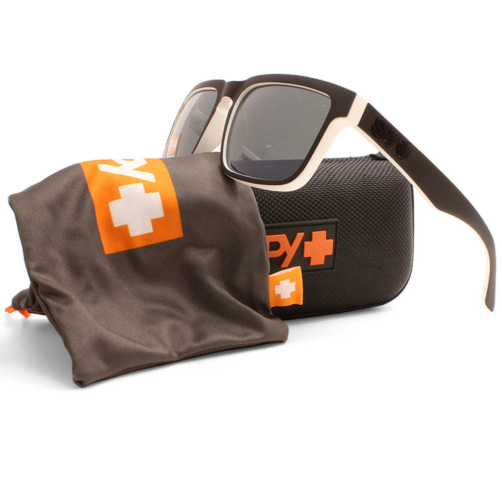 Spy Helm Whitewall Happy Grey Green/Black Mirror Polarised Unisex Sunglasses
