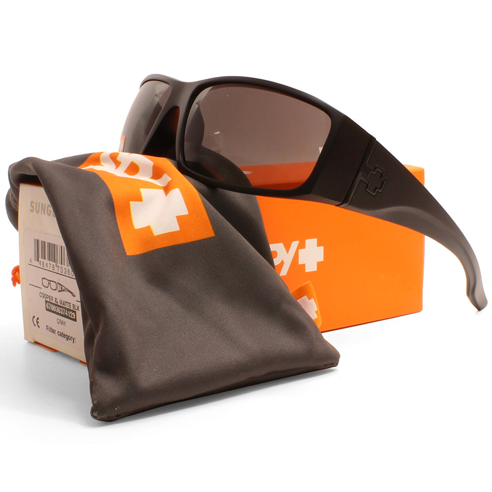 Spy Cooper XL Sunglasses Matte Black/Grey Men's Sunglasses