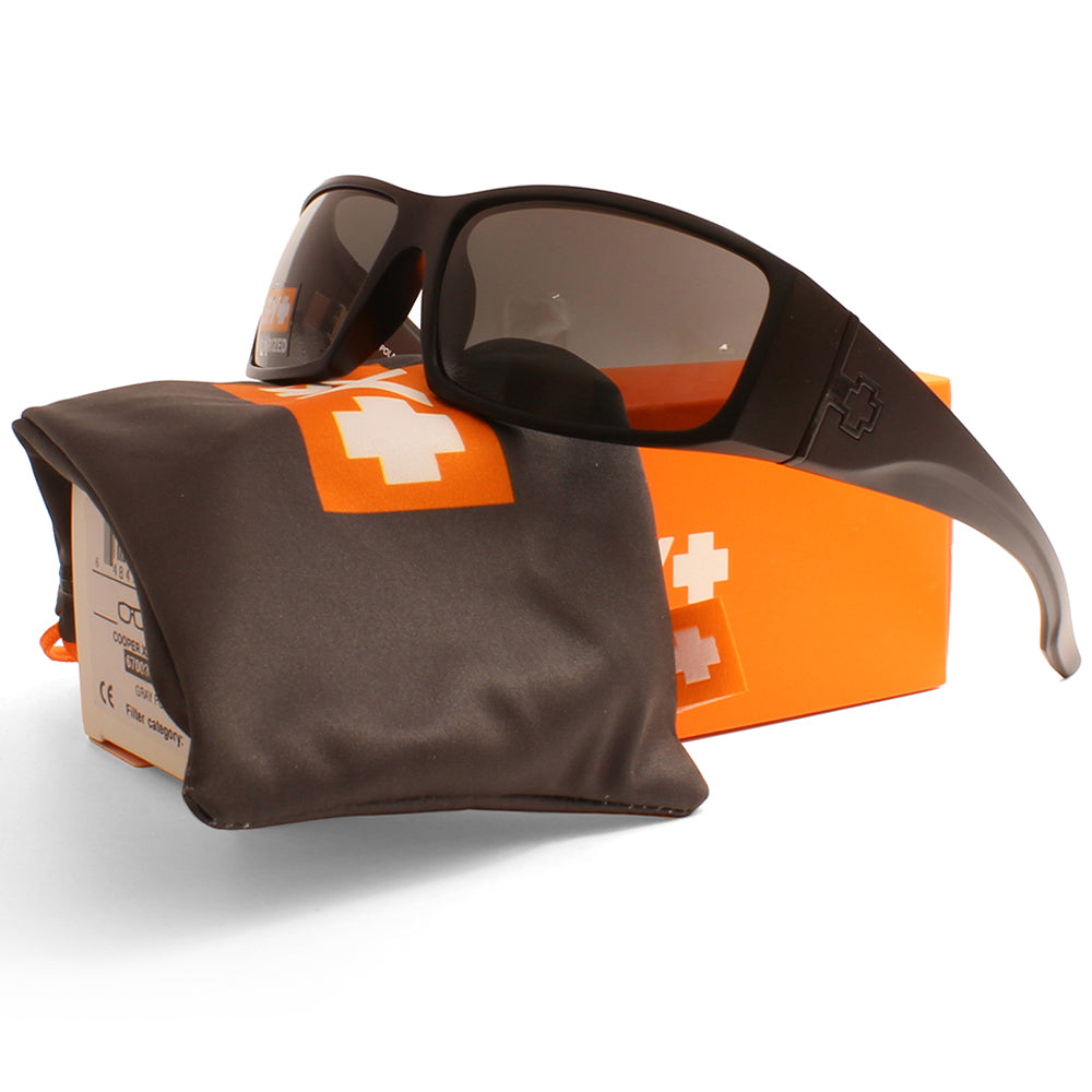 Spy General Soft Matte Black/Happy Grey Green Men's Sunglasses