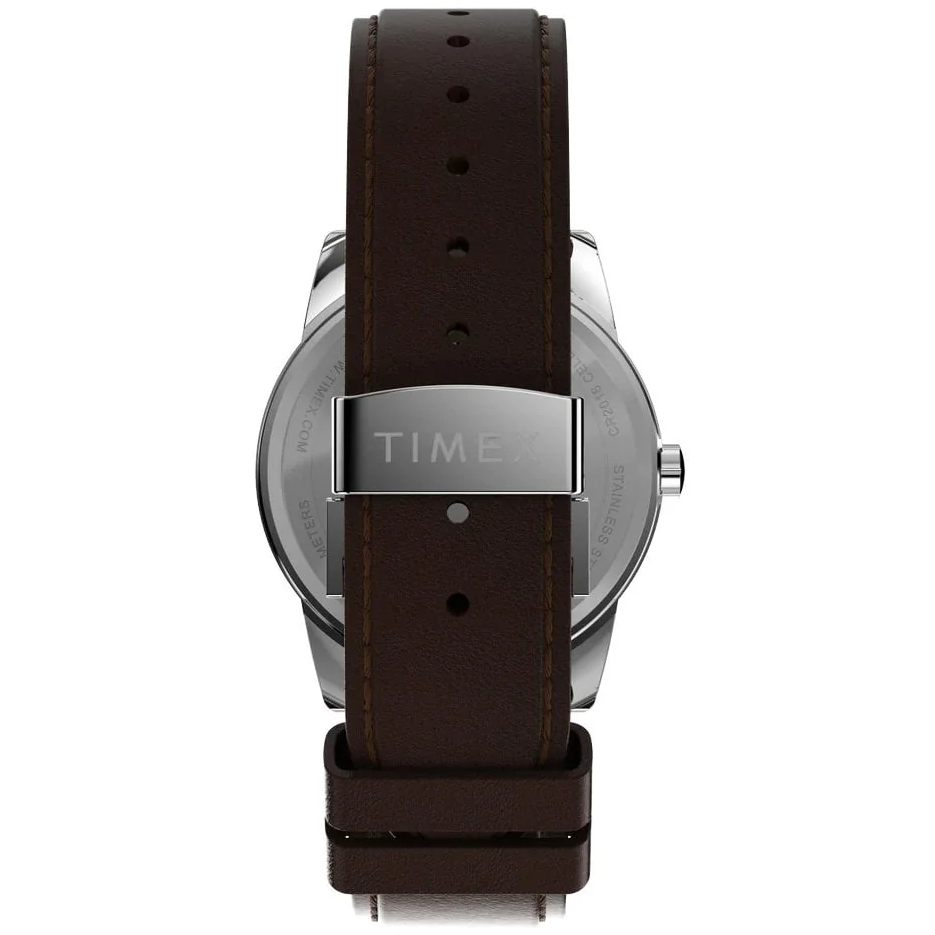 Timex Easy Reader Cream/Brown Leather Men's 30m Analog Watch TW2V68700