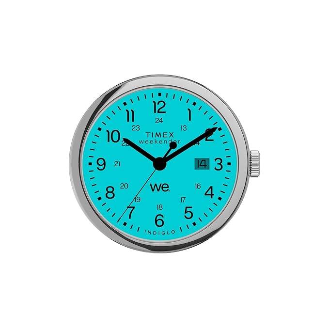 Timex Weekender 37mm White/Green Fabric Strap Unisex Analog Watch TW2W85600