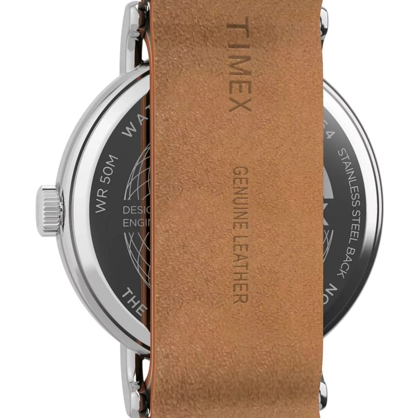 Timex Weekender 40mm White/Brown Leather Men's 50m Anlaog Watch TW2W86900