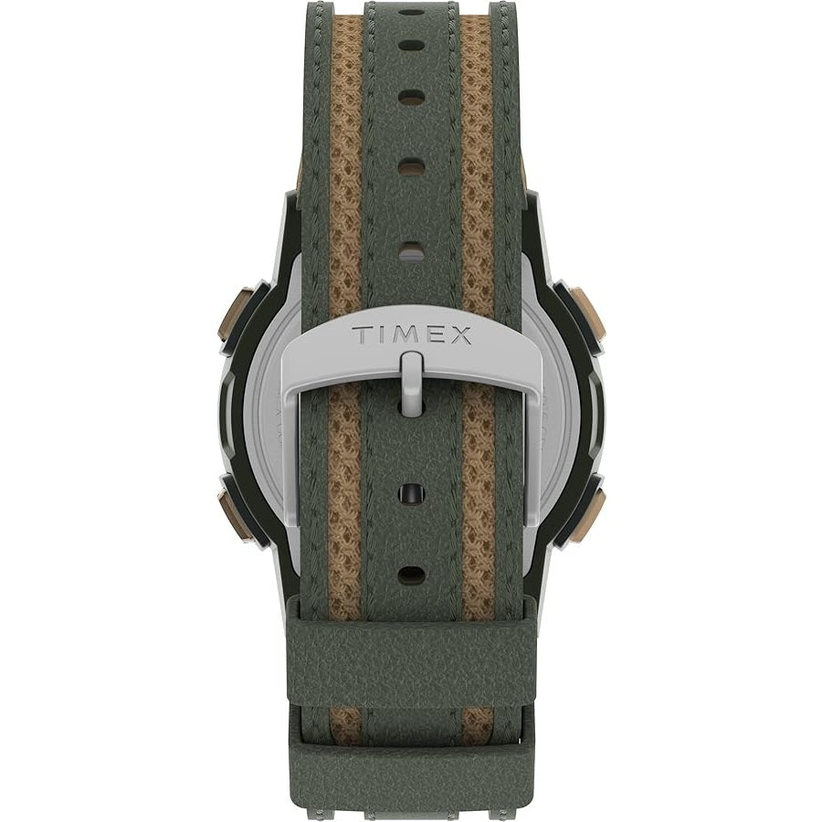 Timex Expedition Cat 5 Green Fabric/Leather Men's 100m Digital Watch TW4B30300