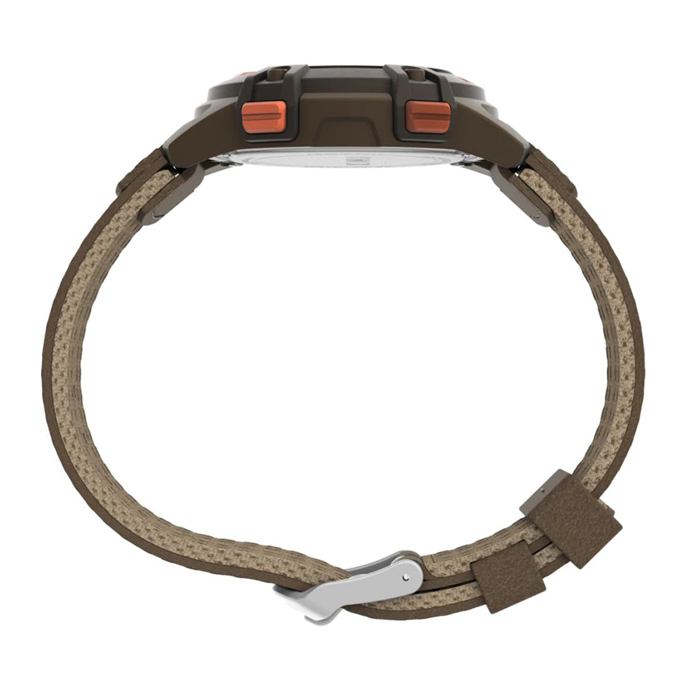 Timex Expedition Cat 5 Brown Fabric/Leather Men's 100m Digital Watch TW4B30400