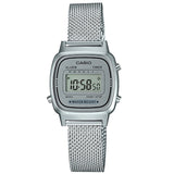 Casio Silver Mesh Strap Petite Women's Digital Watch LA670WEM-7