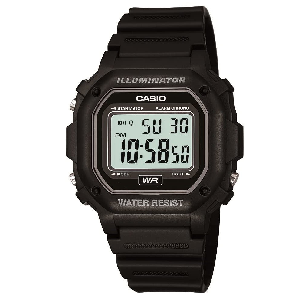 Casio Black 50m Unisex Digital Multifunction Sports Watch F-108WH-1A