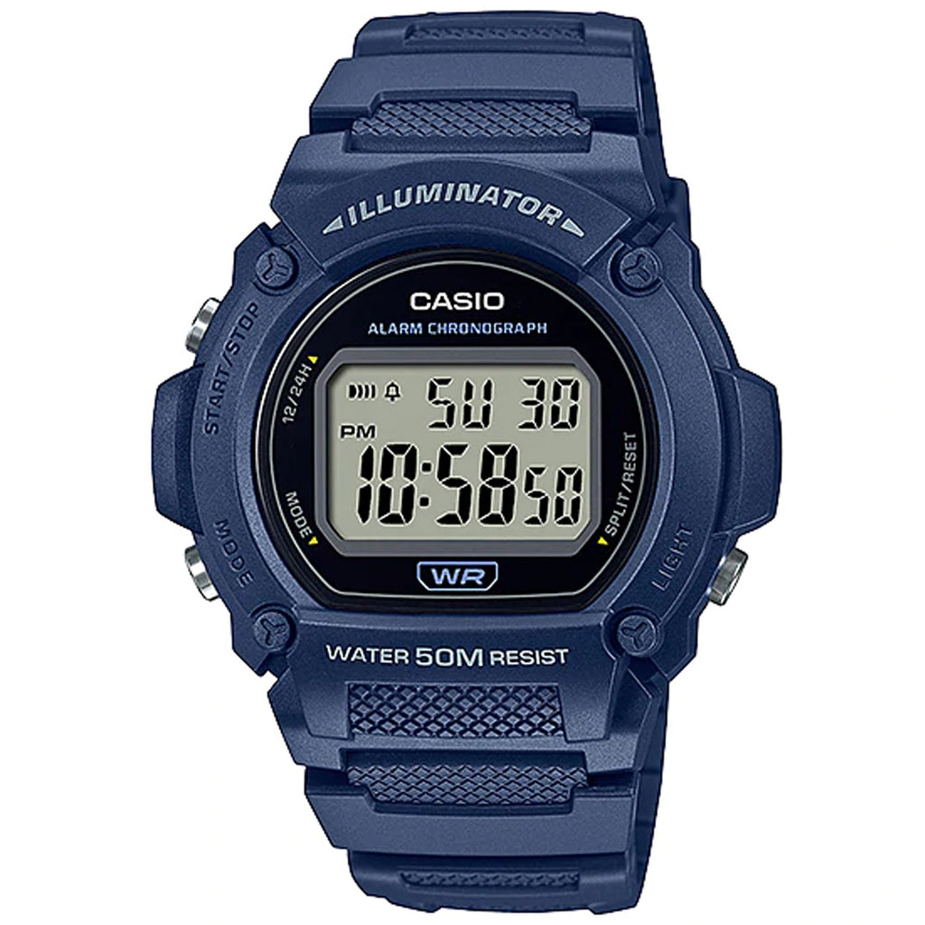 Casio Blue Basic 50m Unisex Digital Multifunction Casual Watch W-219H-2A