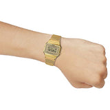 Casio A700WMG-9A Gold Super Slim Stainless Steel Mesh Band Unisex Digital Watch