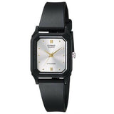 Casio LQ-142E-7A Black with Silver Dial Women's Small Casual Analog Watch
