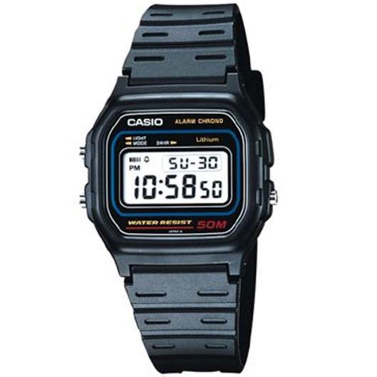 Casio W-59-1V Black Resin Classic 50m Retro Style Unisex Digital Watch