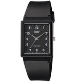 Casio Black Rectangular Basic 3-Hand Unisex Quartz Analog Watch MQ-27-1B