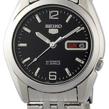 Seiko 5 Black/Silver Stainless Steel Men's Automatic Analog Watch SNK393K1