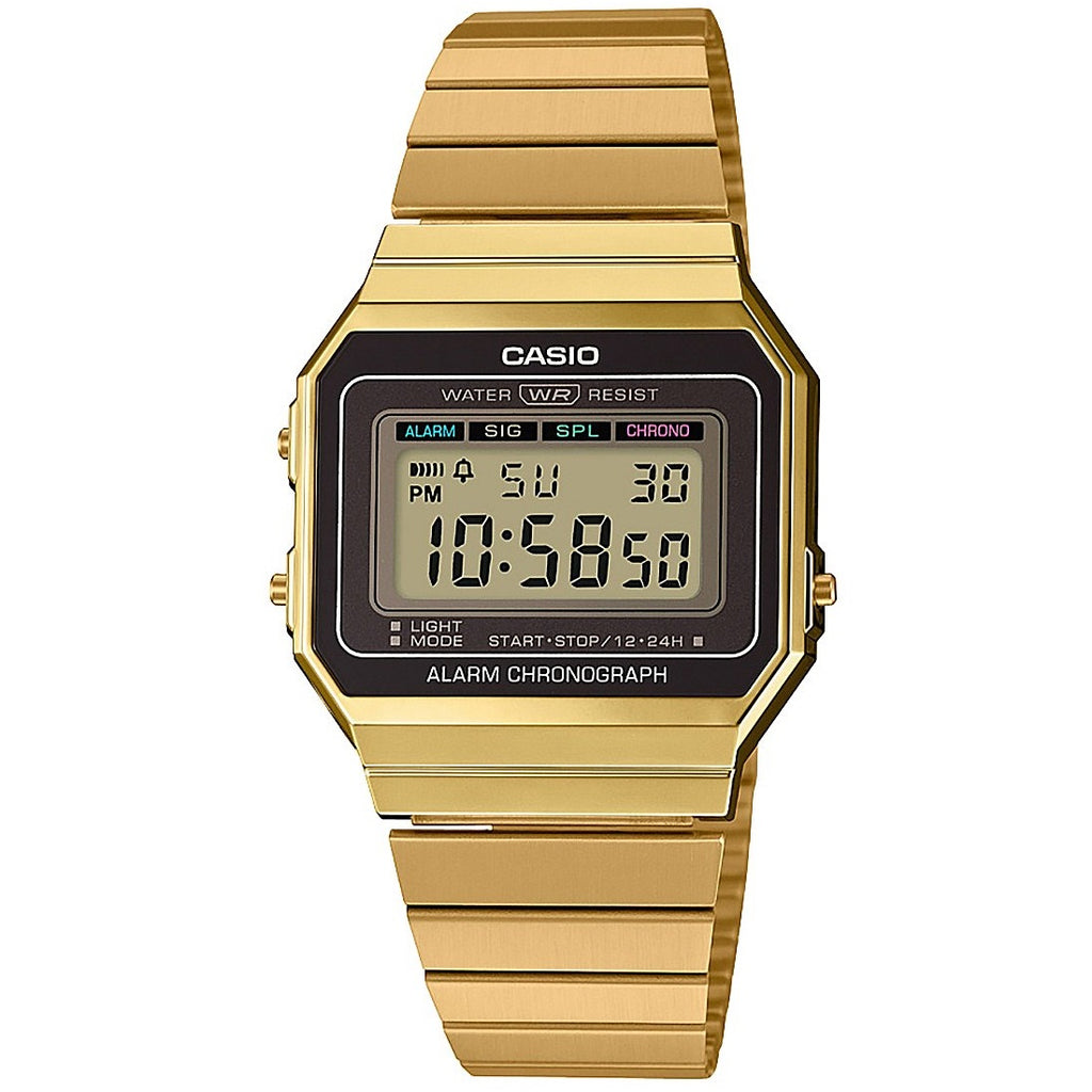 Casio Gold Vintage Series Super Slim Stainless Steel Unisex Digital Watch A700WG-9A