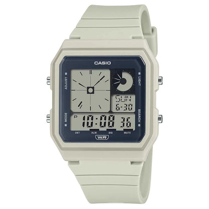 Casio Pop Light Grey Bio-Resin Band Unisex Twin Graph Digital Watch LF-20W-8A