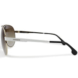 Carrera Shiny White-Gold/Brown Gradient Unisex Pilot Sunglasses 1005/S B4E-HA