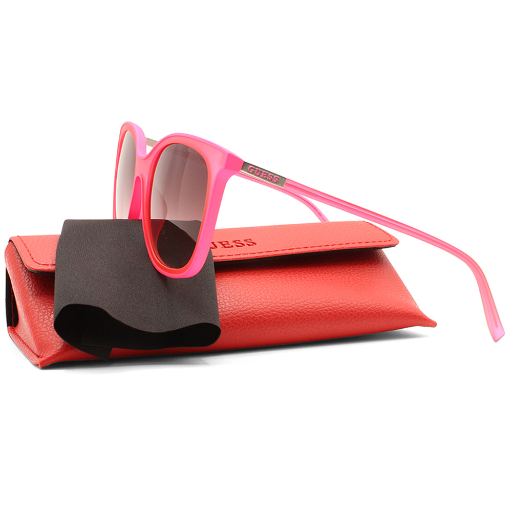 Guess Transparent Pink/Brown Gradient Women's Fashion Sunglasses GU3060 74F