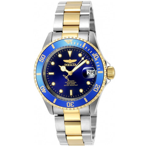 Invicta Pro Diver Blue/Gold Tone Men's 200m Stainless Steel Automatic Watch 8928OB