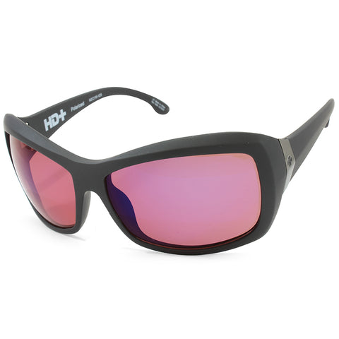 Spy Farrah Matte Black/HD Plus Rose with Midnight Spectra Mirror Polarised Women's Sunglasses