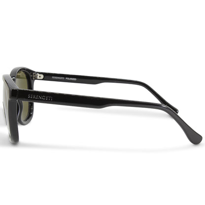Serengeti Mara Shiny Black/Green 555nm Polarised Women's Sunglasses