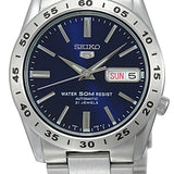 Seiko 5 Silver/Blue Dial Men's 50m Automatic Analog Watch SNKD99K1