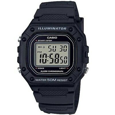 Casio Black 50m Unisex Multi-Function Digital Sports Watch W-218H-1A