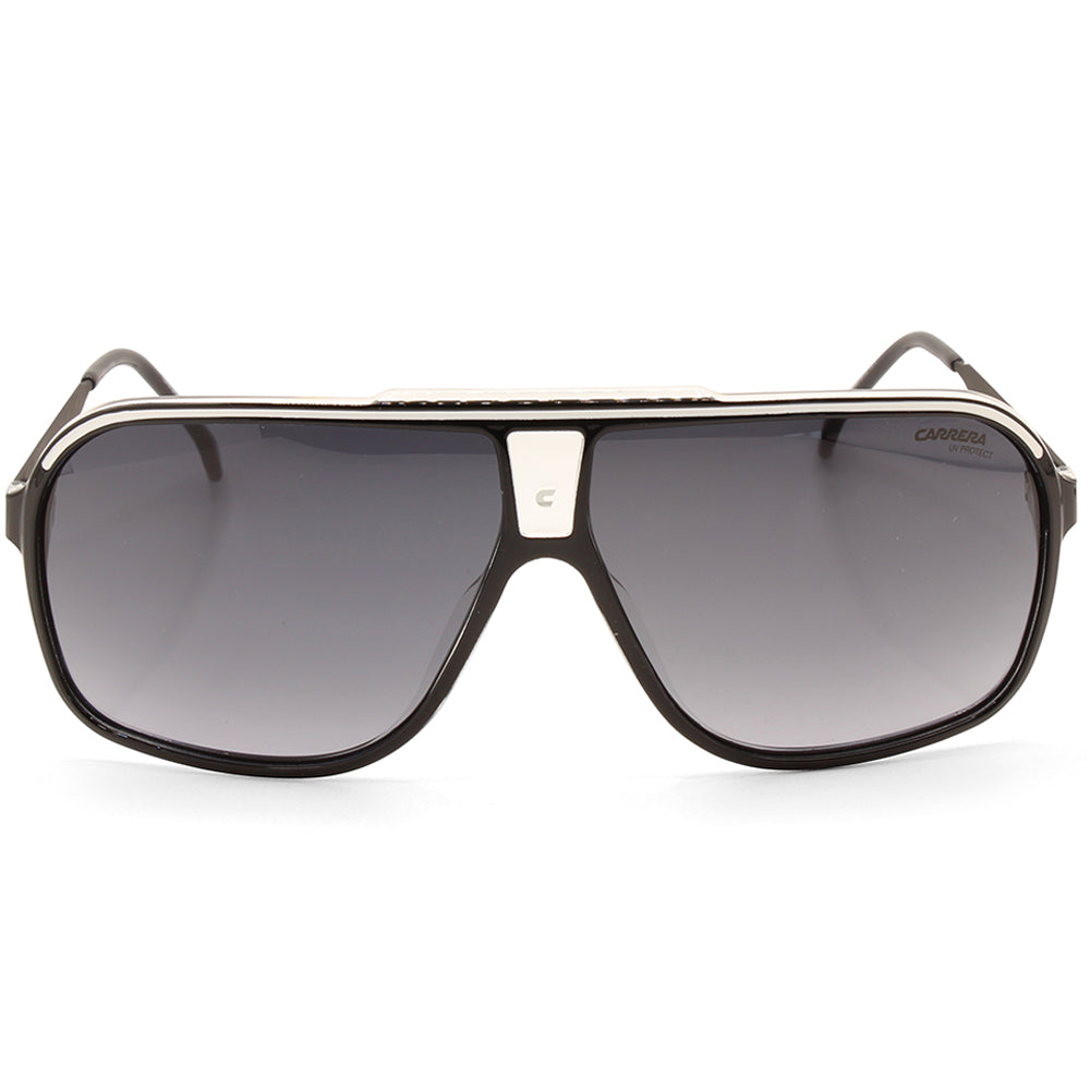 Carrera Grand Prix 3 Black White on Clear/Grey Gradient Unisex Sunglasses 80S 9O