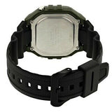 Casio Black/Green 50m Multi-Function Unisex Digital Sports Watch W-218H-3A