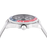 Invicta Pro Diver Silver Mesh/Blue Red Men's 100m Steel Quartz Watch 47176