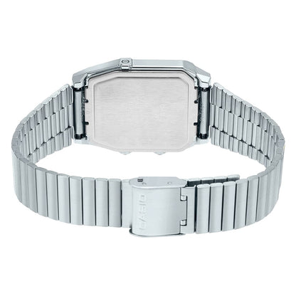 Casio Silver/White Digital-Analog Dual Time Retro Style Unisex Watch AQ-800E-7A