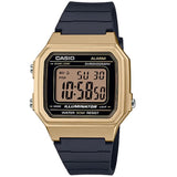 Casio Black/Gold Unisex 50m Multifunction Digital Watch W-217HM-9A