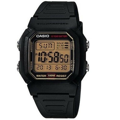 Casio Black 100m Dual Time Unisex Digital Sports Watch W-800HG-9A